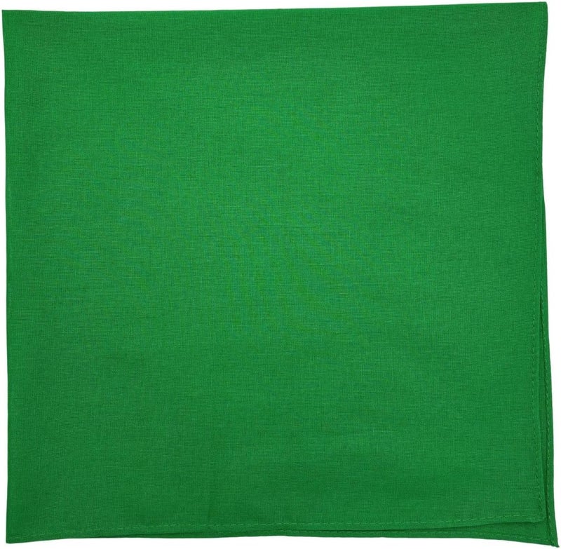 MD Style باندانا بلون صلب 100% قطن للرجال والنساء 22" × 22" منديل رأس وشال - Image 1